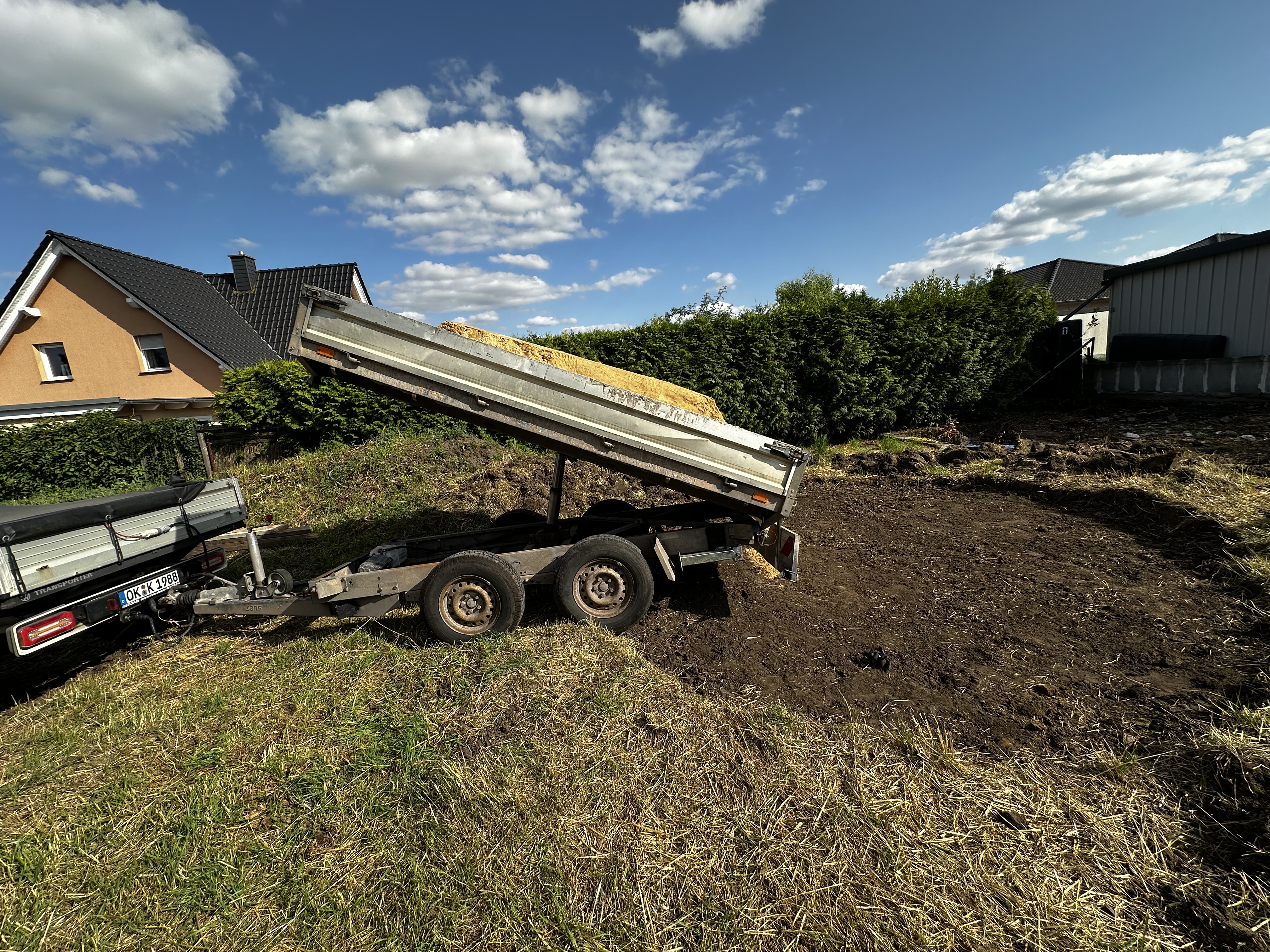 Ladefläche mit Paletten